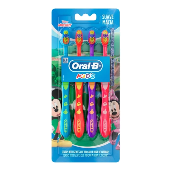 Imagem de Esc oral-b kids mickel suave macia 4un