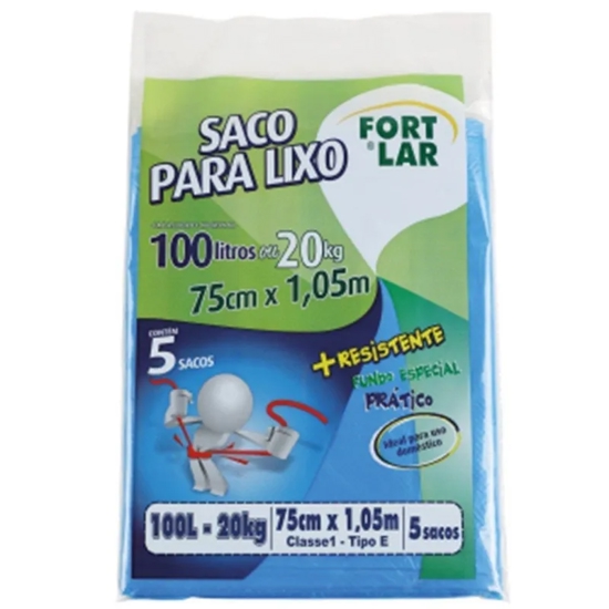 Imagem de Saco lixo frt almo az 5und 100lt