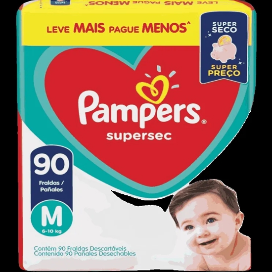 Imagem de Fda pampers s sec giga m 90und