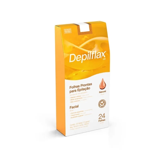 Imagem de Depilflax folha pront facia natural c/24