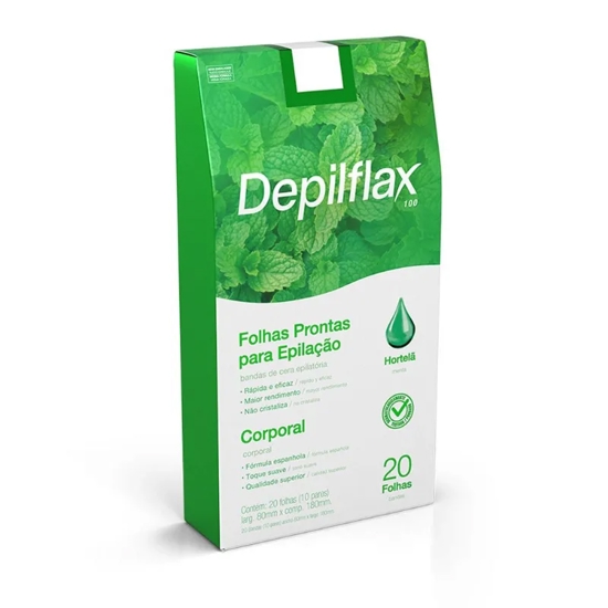 Imagem de Depilflax folha pront corpo hortela c/20