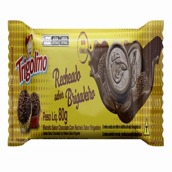 Imagem de Bisc trigolino recheado brigadeiro 80g