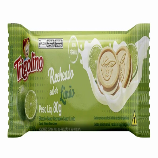 Imagem de Bisc trigolino recheado limao 80g