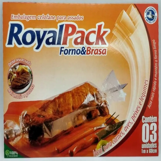 Imagem de Folha celofane royal pack forno bras 3un