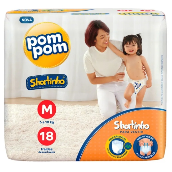 Imagem de Frald pom pom shortinho jumbinho m 18un