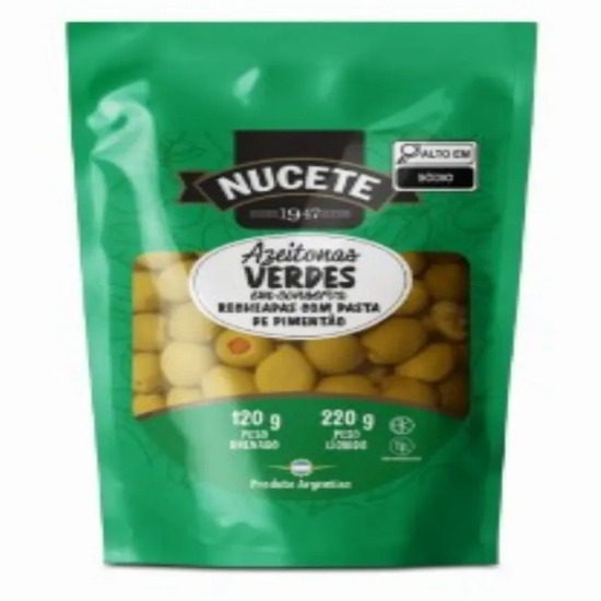 Imagem de Azeitona nucete verd rechead piment 120g