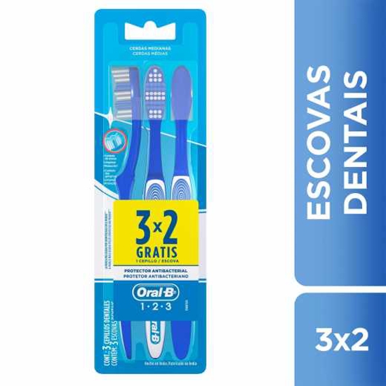 Imagem de Esc dent oral-b 123 antibac media l3p2