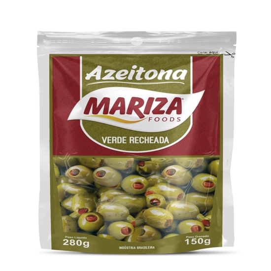 Imagem de Azeitona verde mariza recheada sach 150g