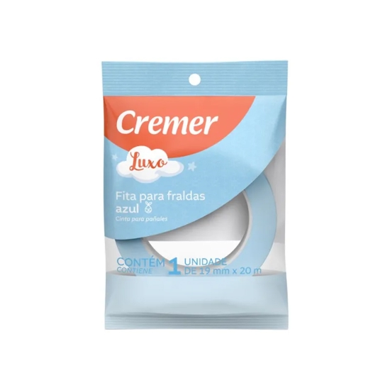 Imagem de Fita adesiva cremer p/fral azul 19mmx20m