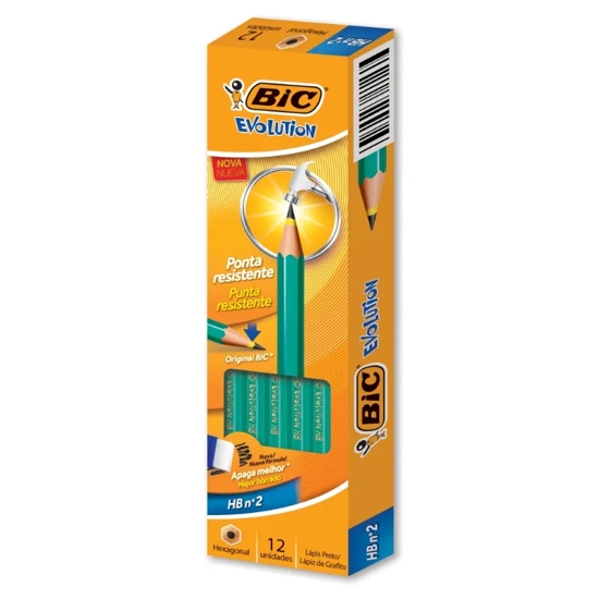 Imagem de Lapis bic evolution s/borr n2 hex  12un