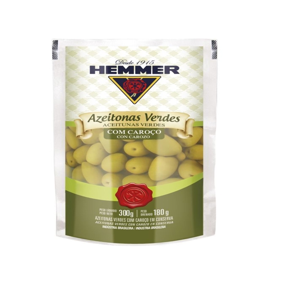 Imagem de Azeitona hemmer verd c/caroc sach 180g