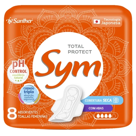 Imagem de Abs sym cob seca total protect c/a 8un