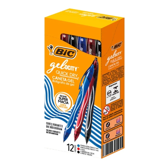 Imagem de Caneta bic gelocity quick dry sor c/12un