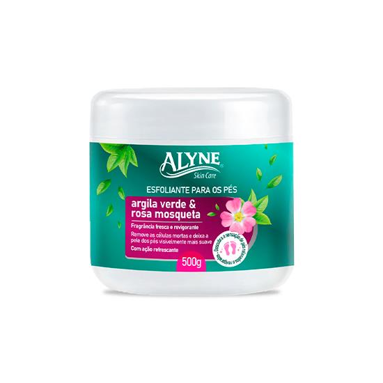 Imagem de Creme esfoliante para os pés alyne argila verde e rosa mosqueta 500g