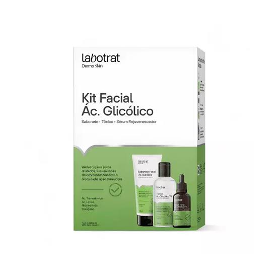 Imagem de Kit facial ác. glicólico dermo skin sabonete + tônico + sérum labotrat