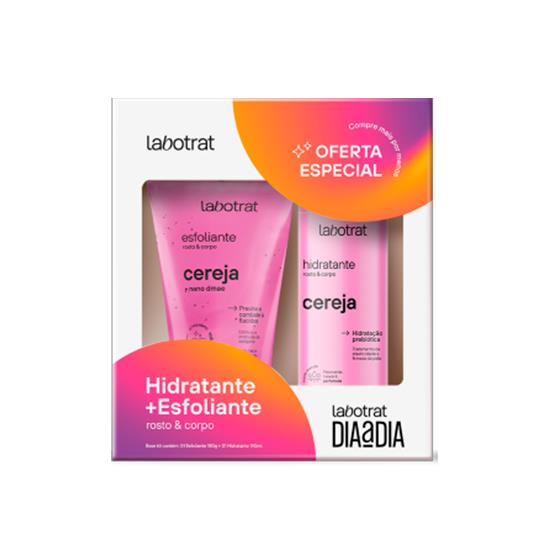 Imagem de Kit dia a dia labotrat esfoliante 150g + hidratante 190g cereja