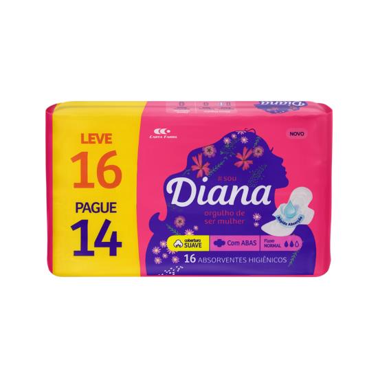 Imagem de Absorvente com abas suave diana pacote 16 unidades leve mais pague menos