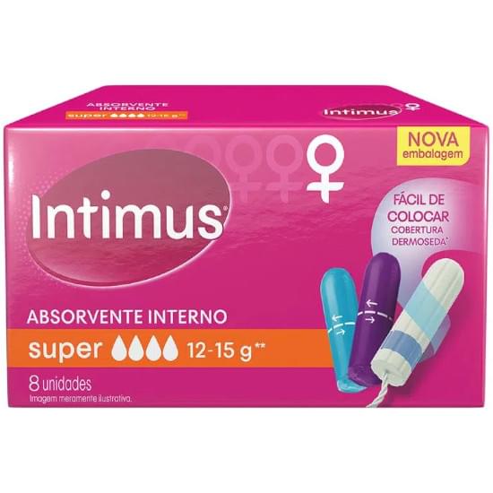 Imagem de Absorvente interno intimus super | com 8 unidades