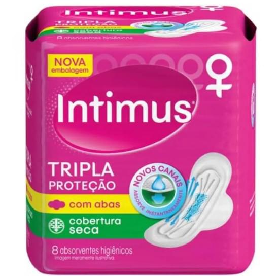 Imagem de Absorvente diário intimus com abas tripla proteção seca gel | com 8 unidades