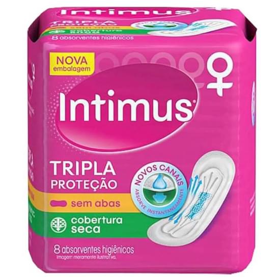 Imagem de Absorvente diário intimus sem abas tripla proteção seca gel | com 8 unidades