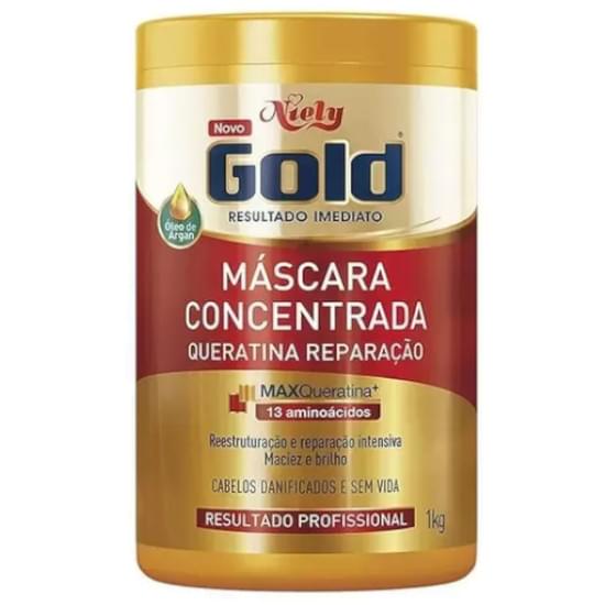 Imagem de Creme para tratamento niely gold queratina reparação 1kg