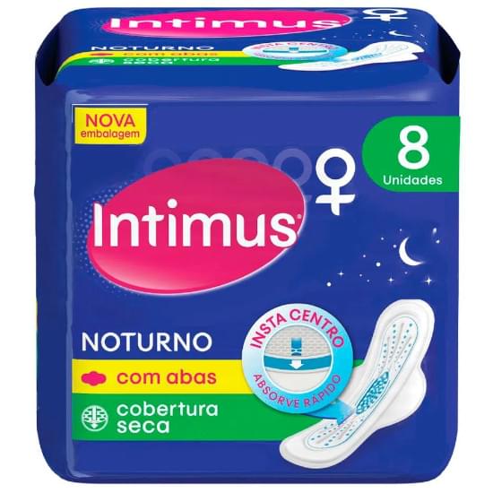 Imagem de Absorvente noturno intimus com abas seca gel | com 8 unidades