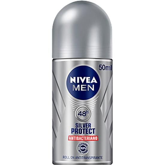 Imagem de Desodorante roll-on masculino nivea silver protect 50ml