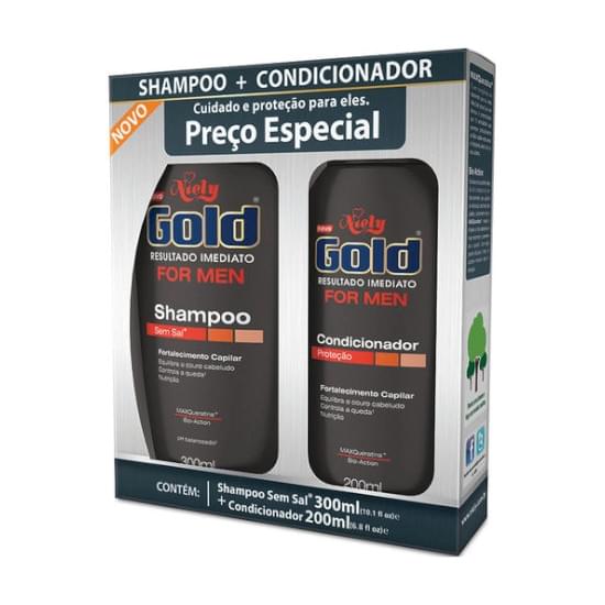 Imagem de Kit niely gold proteção for men shampoo 300ml e condicionador 200ml