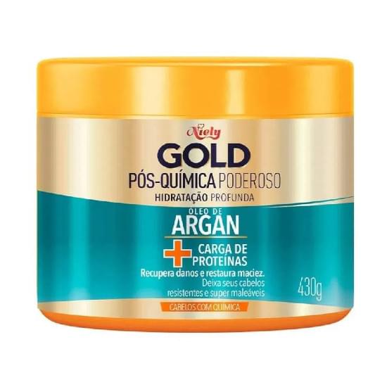 Imagem de Creme para tratamento niely gold óleo de argan pós química 430g