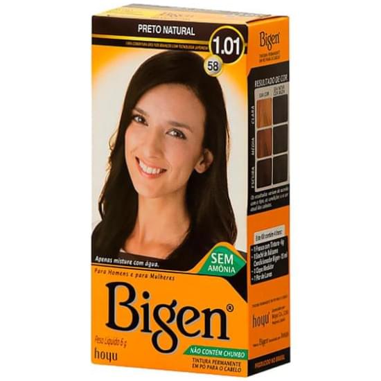 Imagem de Tintura bigen 1.01 58 preto natural 15ml