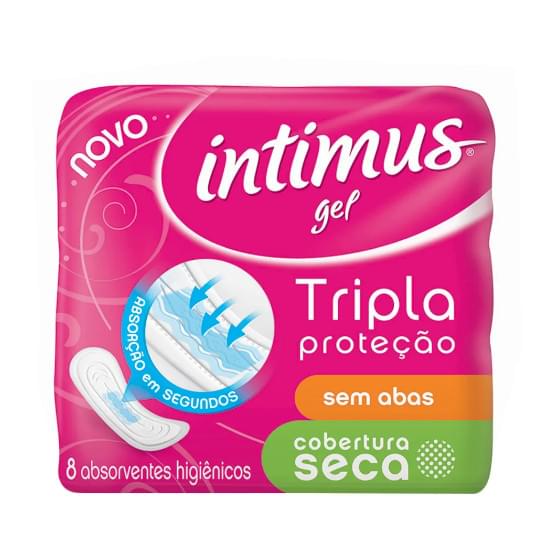 Imagem de Absorvente diário intimus seca sem abas tripla proteção | com 8 unidades