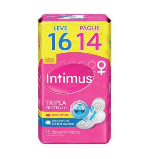 Imagem de Absorvente diário intimus suave com abas tripla proteção leve 16 pague 14 unidades