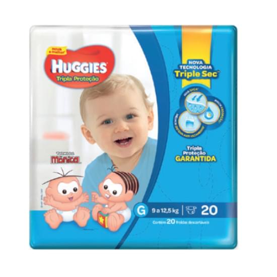 Imagem de Fralda infantil huggies tripla proteção tamanho g jumbinho | com 18 unidades