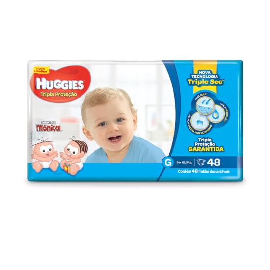 Imagem de Fralda infantil huggies tripla proteção tamanho g mega | com 54 unidades