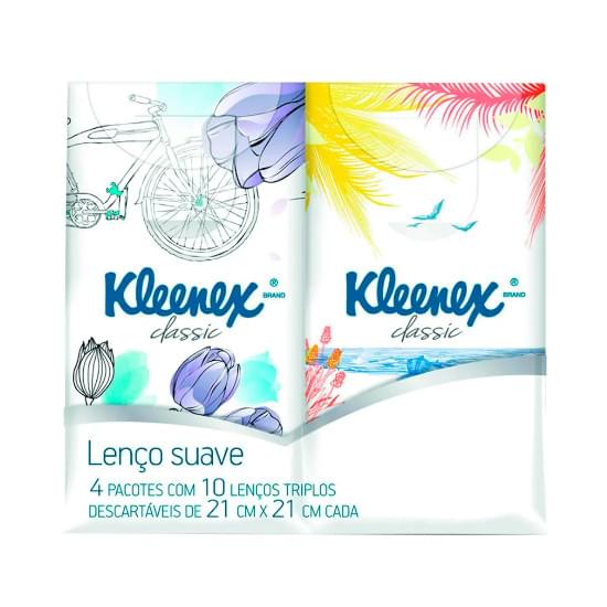 Imagem de Lenço de papel kleenex de bolso suave | pacote com 4 unidades 10 folhas