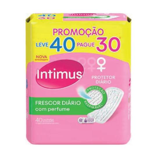 Imagem de Protetor diário intimus sem abas perfumado leve 40 pague 30 unidades