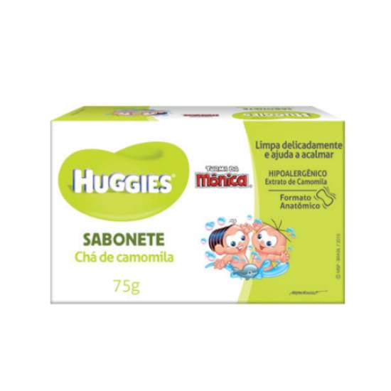 Imagem de Sabonete em barra infantil huggies turma da mônica chá de camomila 75g