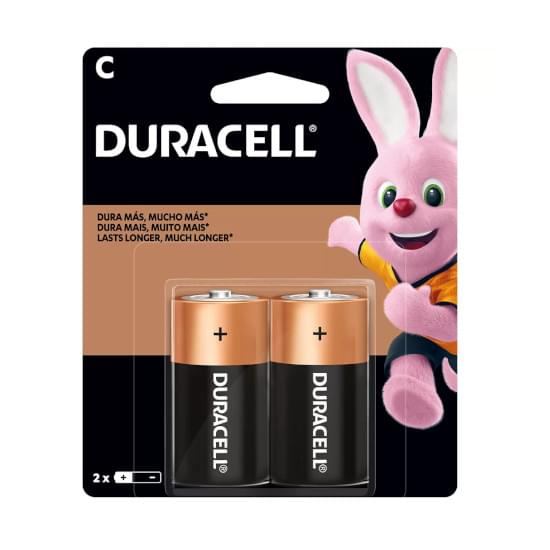 Imagem de Pilha duracell alcalina c média | com 2 unidades