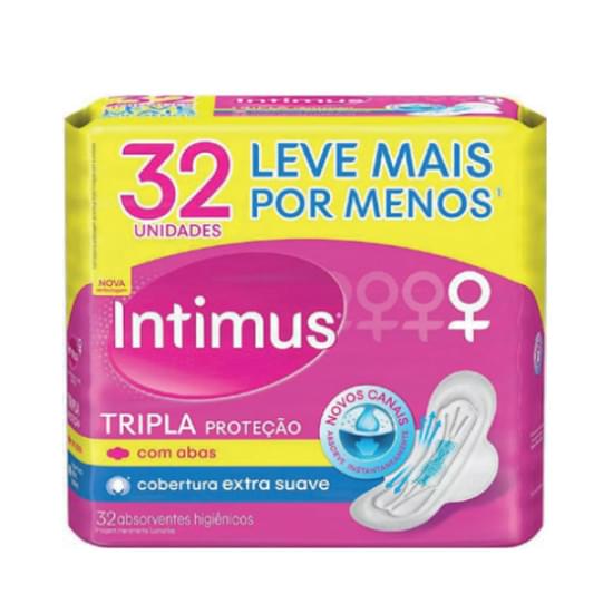 Imagem de Absorvente diário intimus suave com abas tripla proteção | com 32 unidades