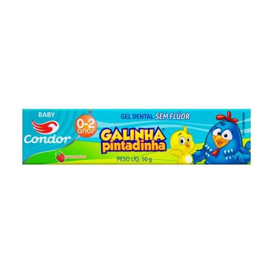 Imagem de Gel dental infantil sem flúor morango galinha pintadinha condor baby caixa 50g