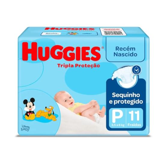 Imagem de Fralda infantil huggies tripla proteção tamanho p | com 11 unidades