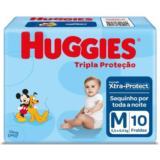 Imagem de Fralda infantil huggies tripla proteção tamanho m | com 10 unidades