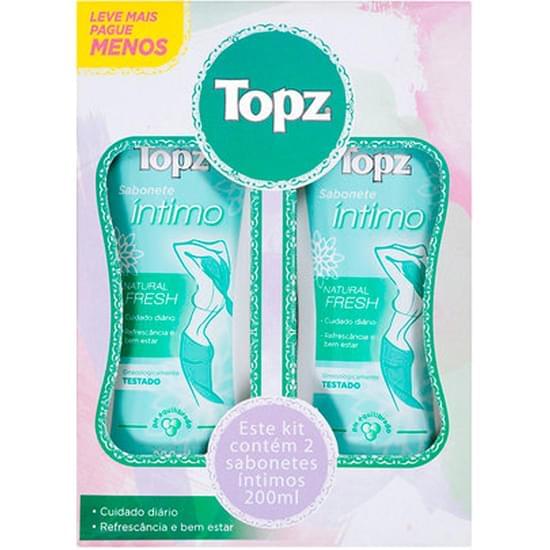 Imagem de Kit sabonete íntimo topz natural fresh 200ml | com 2 unidades