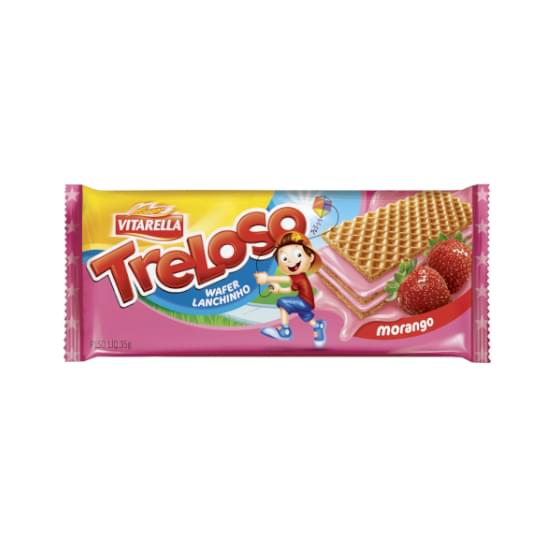 Imagem de Biscoito wafer vitarella treloso morango 35g