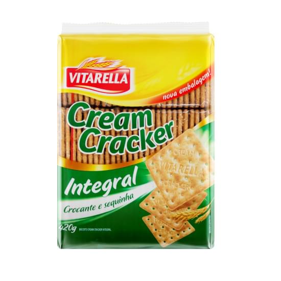 Imagem de Biscoito salgado vitarella cream cracker integral 400g