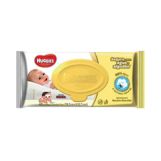 Imagem de Toalha umedecida infantil huggies pure care | com 48 unidades