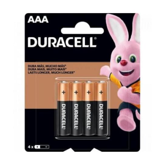 Imagem de Pilha alcalina palito aaa mn 2400b4 duracell 4 unidades 1,5v