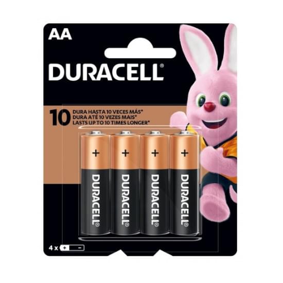 Imagem de Pilha alcalina aa pequena mn 1500b4 duracell 4 unidades 1,5v