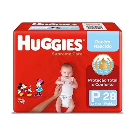 Imagem de Fralda infantil huggies supreme care tamanho p jumbo | com 28 unidades