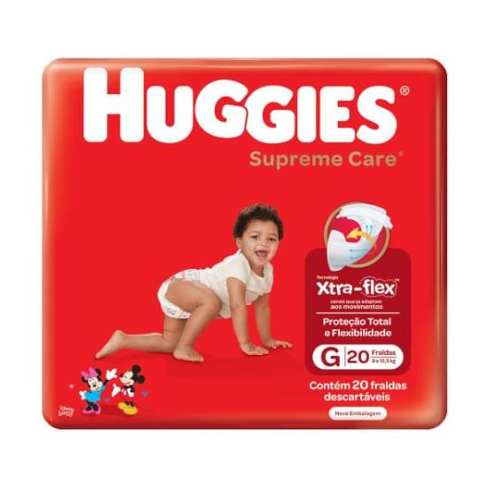 Imagem de Fralda infantil huggies supreme care tamanho g jumbo | com 20 unidades